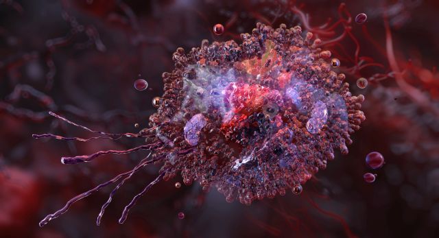 Ein Makrophage, ein großes weißes Blutkörperchen, Bestandteil des Immunsystems. Absorbiert Zelltrümmer und Krankheitserreger. Phagozytose, Immun- und Entzündungsreaktion, Abwehr, Gewebereparatur. Wissenschaftliches 3D-Rendering