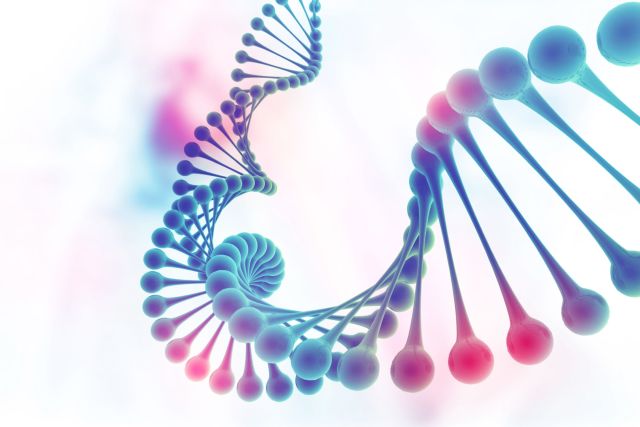 Hintergrundwissenschaft zur DNA-Struktur. 3D-Illustration