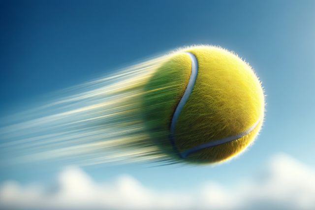 Symbolbild Bewegung eines Tennisballs
