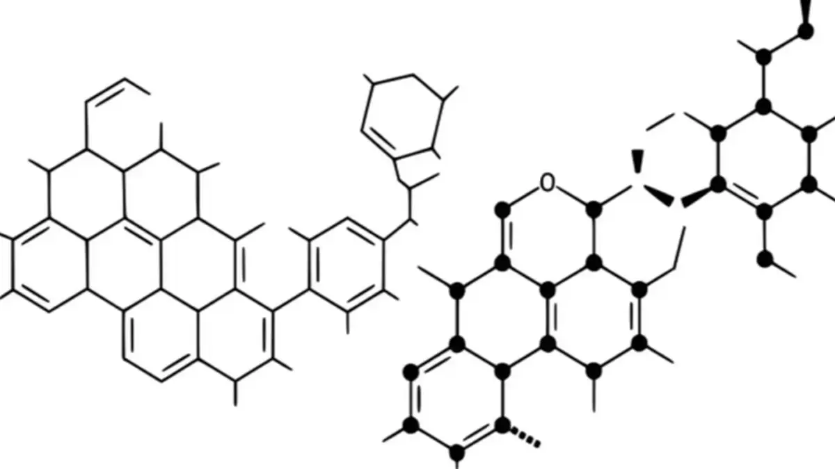 Strukturformel des BCL2-Inhibitors Venetoclax als schwarz-weiße Molekülzeichnung